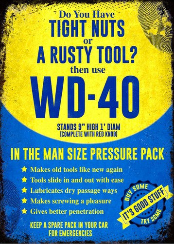 Power Tools Aldi - Vintage Retro WD40 Spray Narzędzie Warsztatowe