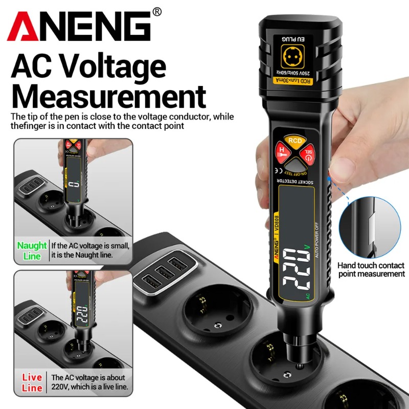 ANENG VD808 Miernik fazy gniaz – Power Tools Voltage recenzja i cena